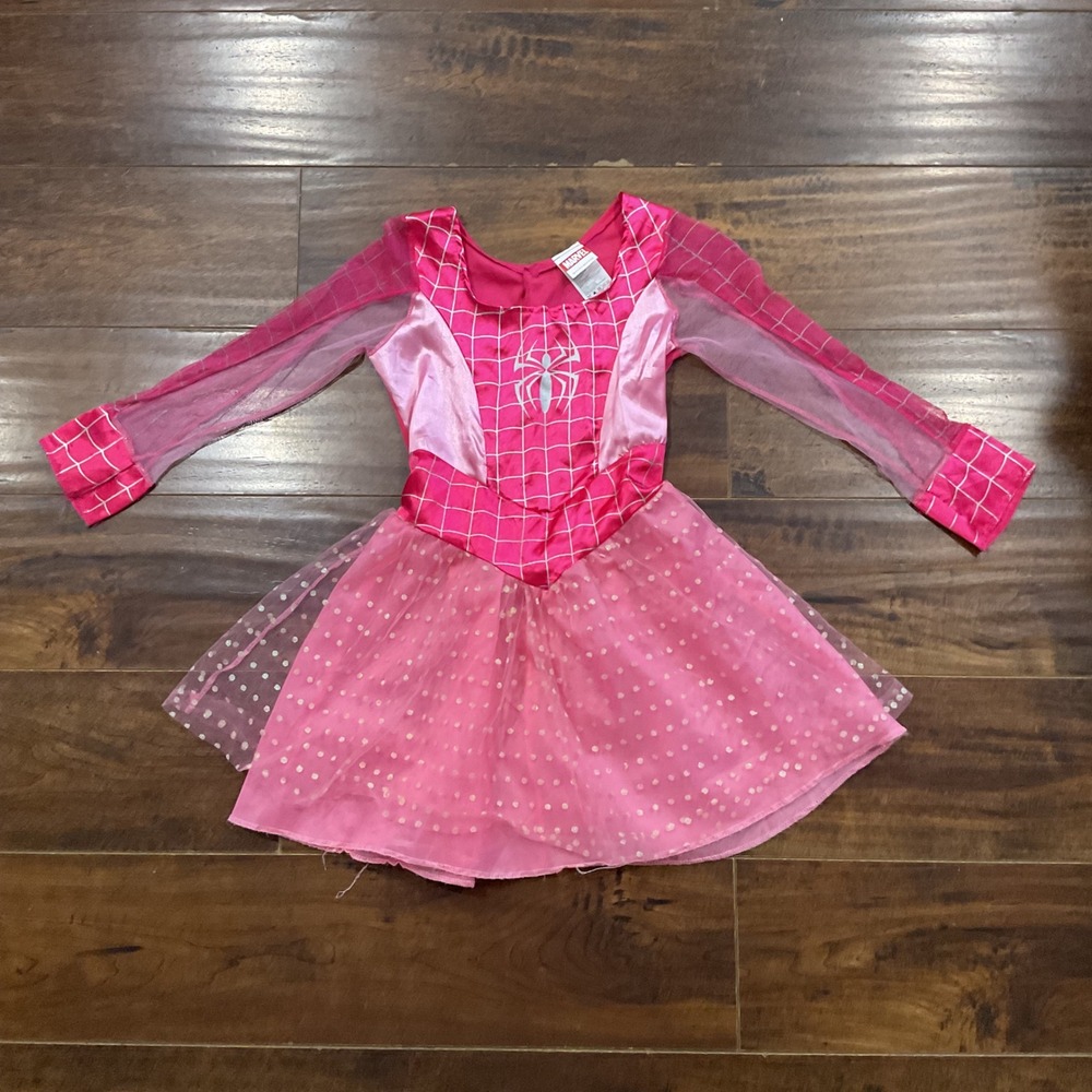 Marvel Spider-Girl Pink Costume Dress Kids Size M 7-8 Disguise 50236K Halloween